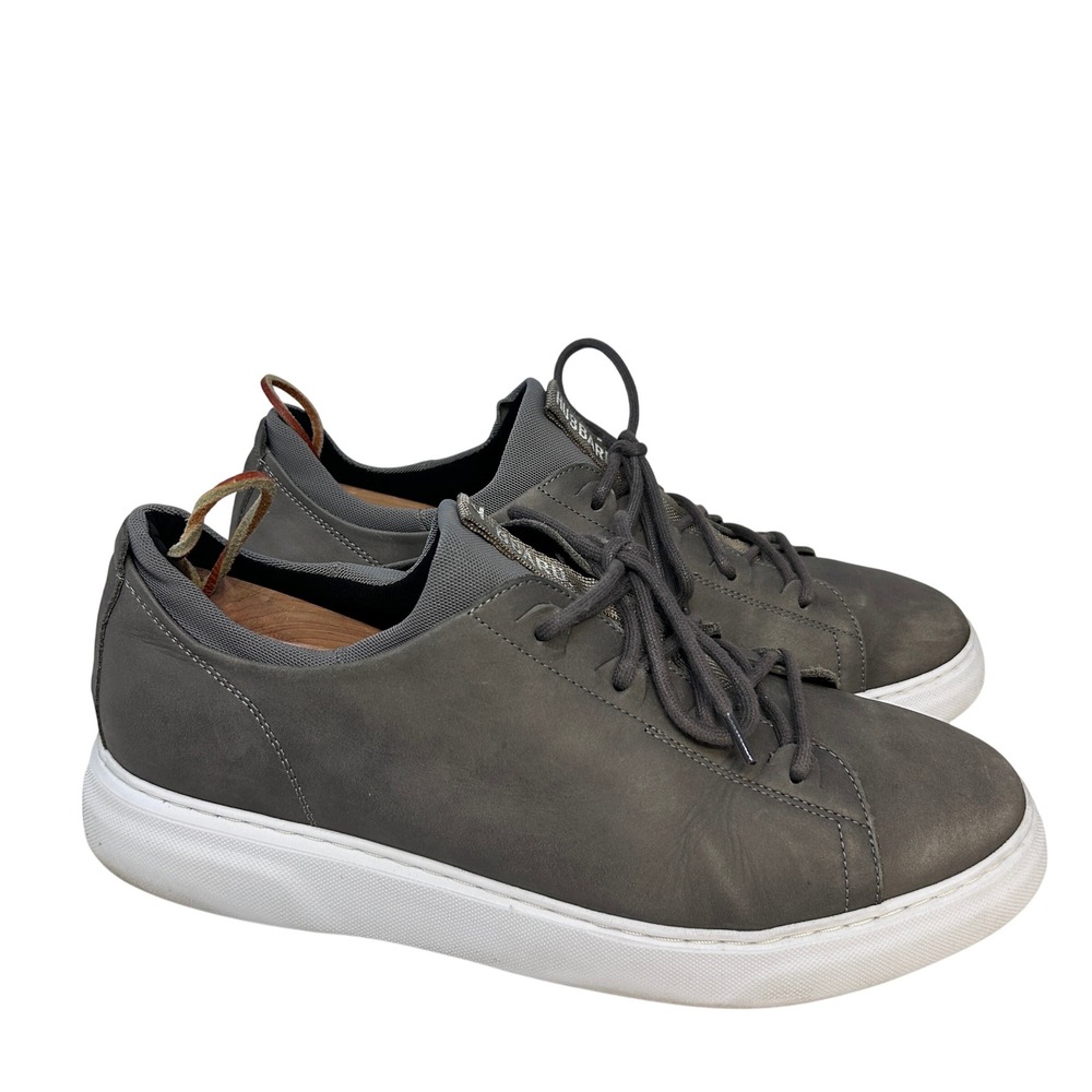 Samuel‎ Hubbard Flight Gray Leather Low Top Sneakers Men's US 10